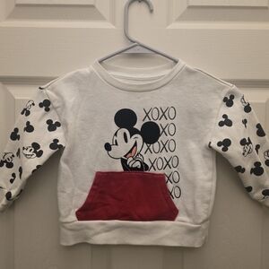 Disney Mickey Mouse Kids Sweatshirt - White and Red